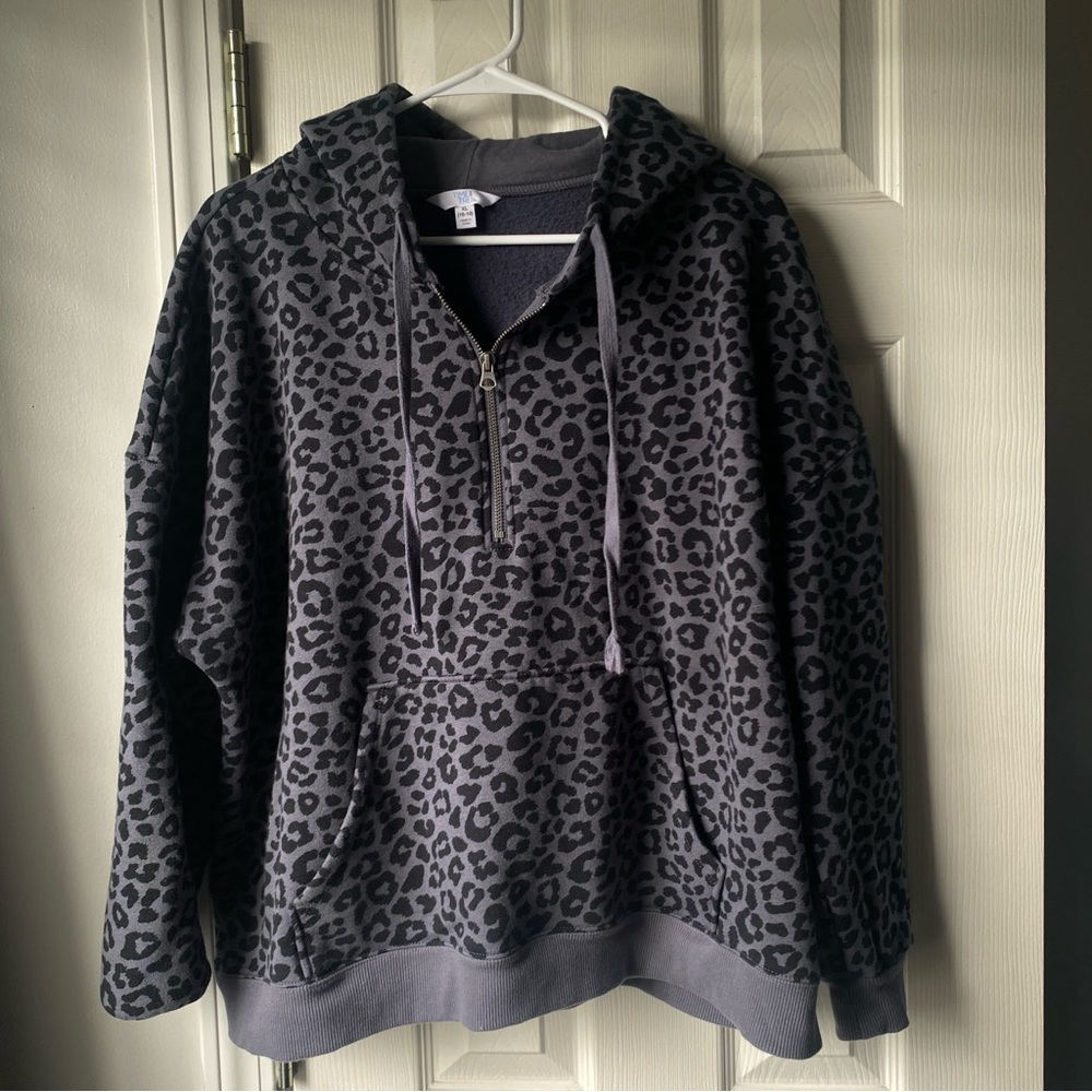 Time and Tru Quarter-Zip Pullover Hoodie - XL (please see measurements!)